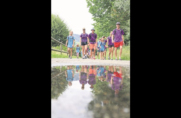 Die Kinder aus Neuenkirch waren im Entlebuch aktiv unterwegs.  (Foto zvg)