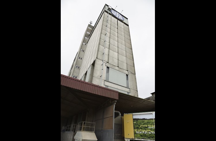 Der grosse UFA-Turm neben dem Bahnhof Sursee. (Foto Flavia Rivola)